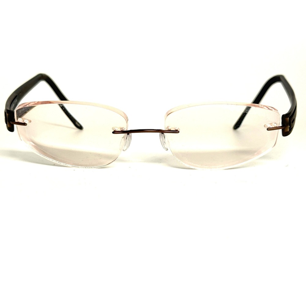 Silhouette 5231 40 6054 Rimless Eyeglasses Brown Made in Austria 17 140 Eyewear